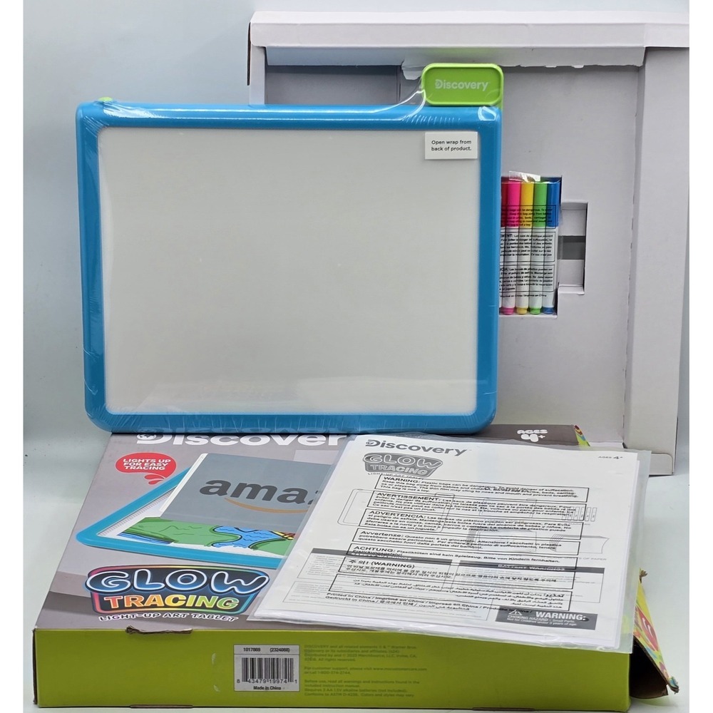 Discovery Glow Tracing Light Up Art‎ Tablet Ages 4+ Color Markers Included